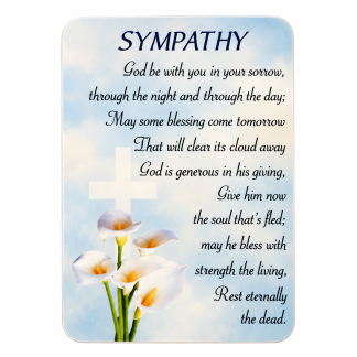 'SYMPATHY'  PRAYER CARD