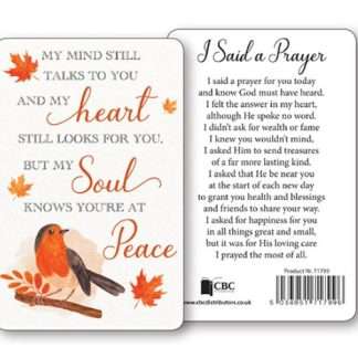 I Said A Prayer For You - Keepsake Card