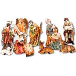 Eleven Figure Resin Nativity Set - 3.5 inch