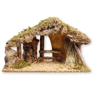 Illuminated Nativity Shed with LED Lights - 89952