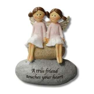 Best Friend Angels on Stone - 9567