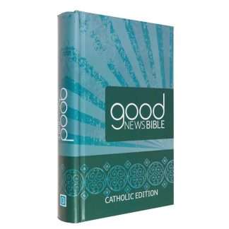 Hardback Good News Catholic Bible measuring 5 x 7.5 inches