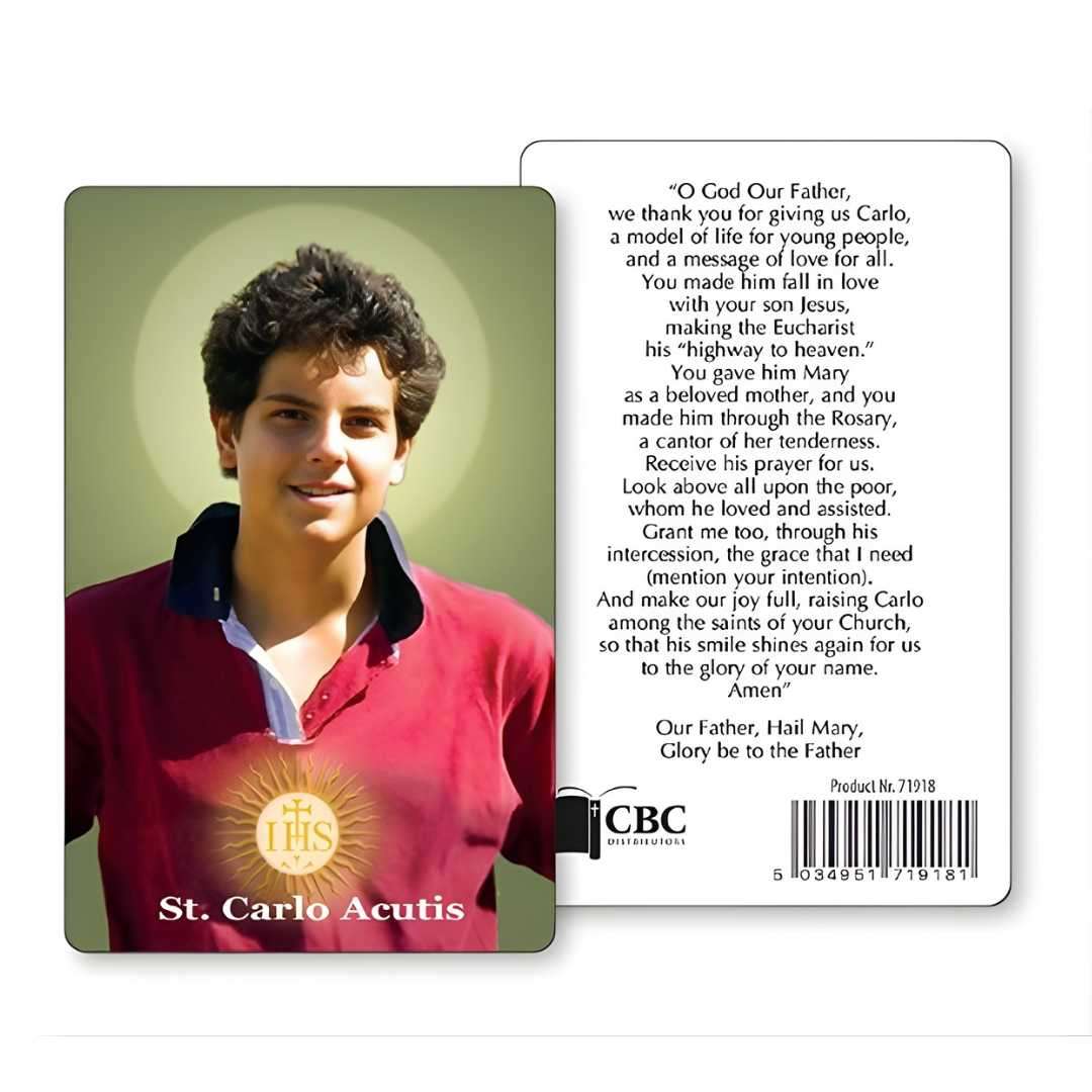 Saint Carlo Acutis Prayer Card
