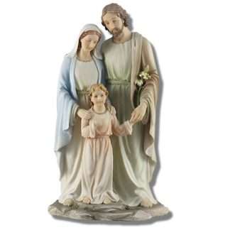 Holy Family Veronese Style Resin Statue, 10 inches high, hand-painted resin, gift boxed