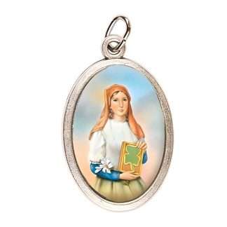 St Dympna picture medal, patron saint of those suffering nervous and mental afflictions