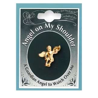 Gold-coloured Angel on My Shoulder brooch